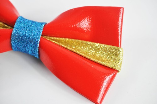 New Mens PVC Faux Leather Shining Bow Tie Bowties Wedding Party over 10 Colors - Picture 30 of 37