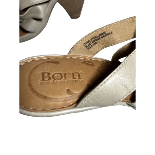 Born Hand Crafted Footwear Size 10 Beige Slides Sandals - Picture 5 of 12