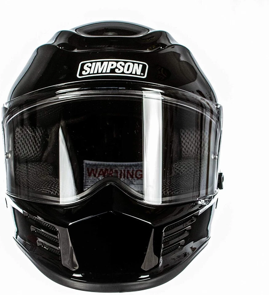 Casco de motocicleta Simpson Racing Speed Bandit DOT/ECE negro brillante - grande Foto 3 de 4