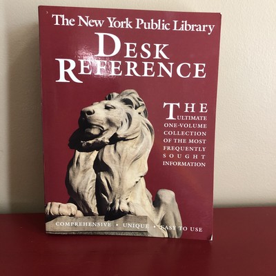 The New York Public Library Desk Reference By New York Public