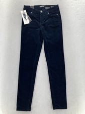 Buffalo David Bitton Marvel Velvet Skinny Ankle Pants Women's 2/26 Blue Stretch