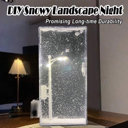 Snow Scene Night Light DIY Night Light Snowy Flowing Hemp Simulation Handmade