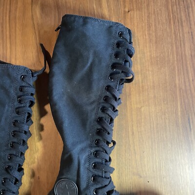 Converse All Star Chuck Taylor Knee High Black Lace Up Shoes  display picture 1