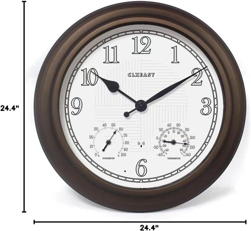 Oversized 24 Inch Waterproof Atomic Clock – Ideal for Living Room & Garden - Picture 12 of 12