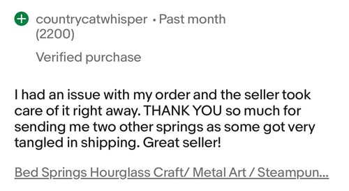 Bed Springs Hourglass Craft/ Metal Art / Steampunk (Used) Qty-6 Free Shipping! - Picture 12 of 19