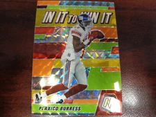 2021 Mosaic Plaxico Burress #WIN3 In it to Win It Mosaic PRIZM-Giants