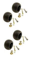 4PK  Anti Scalp Mower Deck Wheel Roller Kit w Hardware For Stander Wright Sentar