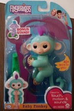 Fingerlings Zoe Turquoise Baby Monkey NEW US Seller Authentic WowWee