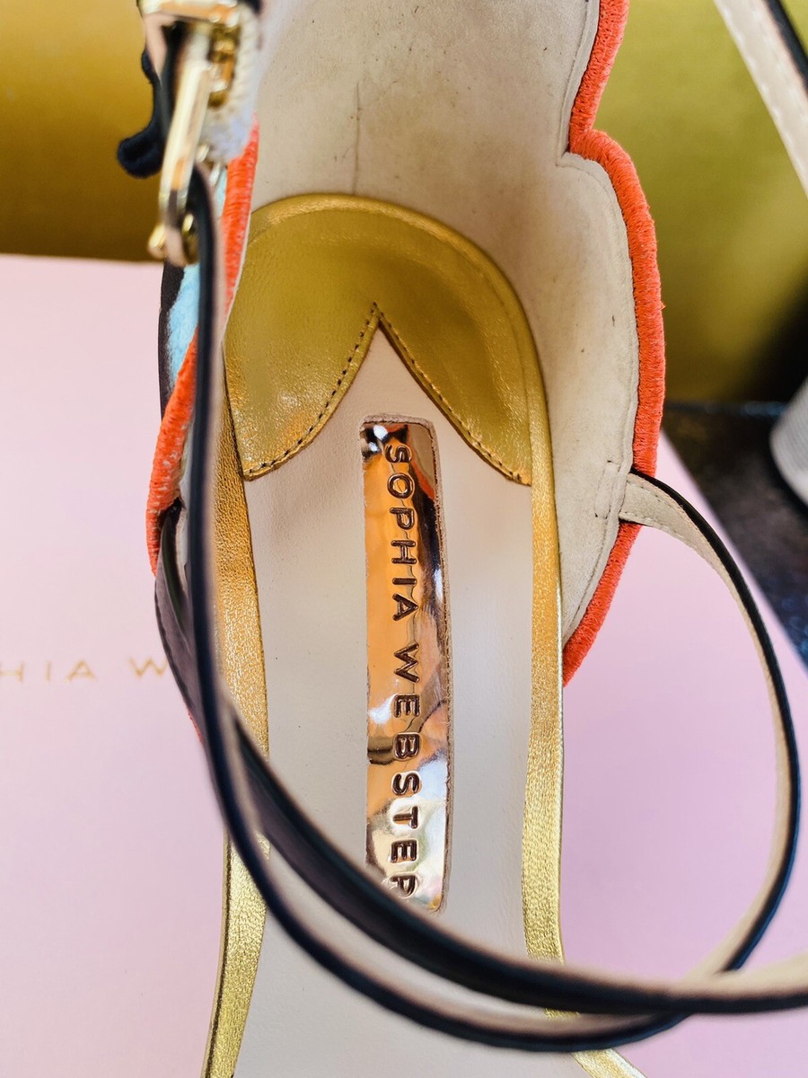 SOPHIA WEBSTER CHIARA MID SANDAL EMBROIDERY BLACK & MELANGE SOPHIA WEBSTER CHIARA MID SANDAL EMBROIDERY BLACK & MELANGE