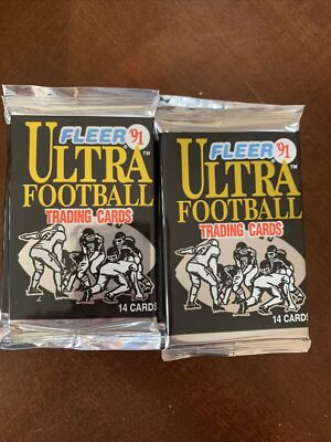 (12) Sealed Packs of 1991 Fleer Ultra NFL Football Cards - 14 Cards Per Pack