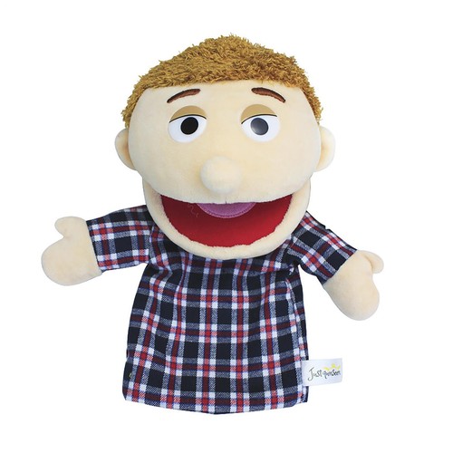 Hand Puppet Toy Parent-child Interaction Plush Puppet Big Red Mouth Doll for Kid
