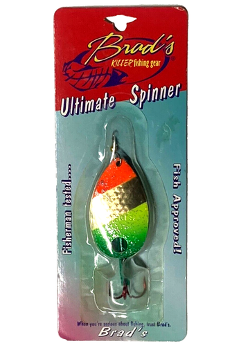 Señuelo Brad's Ultimate Spinner naranja dorado Chartreuse verde con cuentas verdes - Imagen 2 de 23