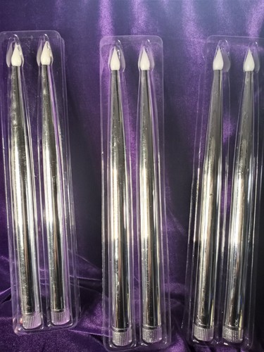 LED Spitzkerzen Silber 13" 3 Sets - Bild 7 von 7