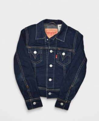 Levis Denim Jacket Womens S Type 1 Iconic Dark Wash Jean Made in