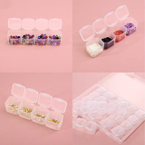 28 Gitter Diamond Painting Box Kunststoff Schmuck Organizer Aufbewahrungsbehälter - Bild 7 von 7