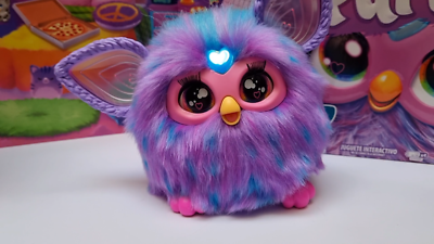 Purple furby 2023 emoto tronic interactive plush toy purple