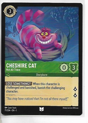 Disney Lorcana TCG Cheshire Cat Not All There Uncommon Card