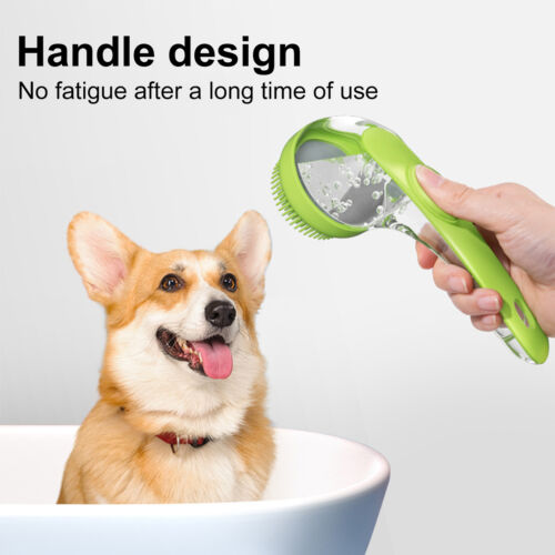2 in 1 Dog Bath Brush Comfortable Dog Bath Brush with Soap Dispenser Soft