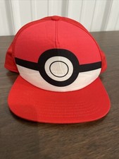 Pokemon Pokeball Youth Kids Snapback Hat Cap 2021 Nintendo Red