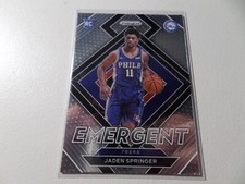 Jaden Springer Philadelphia 76ers 2021-22 Panini Prizm Emergent RC No.26