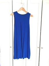 ASOS Dress size 4 Cobalt Electric Blue Sleeveless Shift SOFT Swing Knit TUNIC