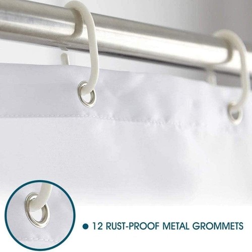 Ocean-themed Shark Whale Shower Curtain Waterproof Bathroom Decorative Shower Cu - Picture 3 of 5