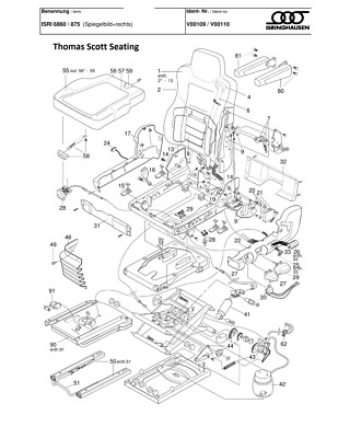 ISRI seat air valve 111868 MERCEDES SEAT A0009107238 20748450