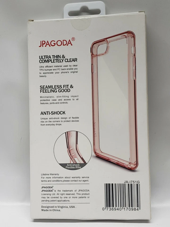 iPhone 7 Plus 6s+ Jpagoda Gold Clear Bumper Cellphone Anti-shock Case Cover Thin - Image 4 of 4