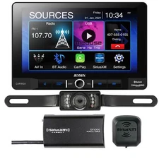 Jensen CAR910W Multimedia Receiver + SiriusXM Tuner + License Plate Backup Cam