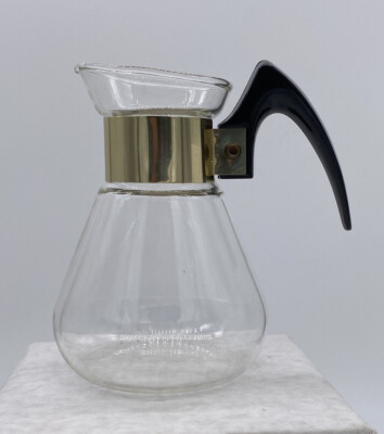 Vintage Corning Ware Small 5.5 inch Heat Proof Glass Coffee Carafe Pot No Lid