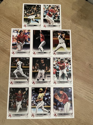 2022 Topps Series 2 ARIZONA DIAMONDBACKS BASE TEAM SET (11 cards) 4 RC’s