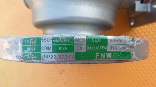 FNW 600C Stainless Steel Ball Valve 3in 3" Flanged CF8M 3 Inch 150 PSI Full Port - Picture 11 of 11
