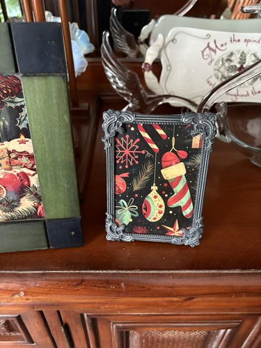 framed vintage christmas card Prints Set Of 3 - Picture 4 of 5