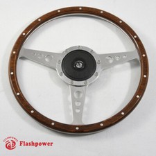 13 Classic Riveted Laminated Wood Steering Wheel Restoration Mini Mg Triumph
