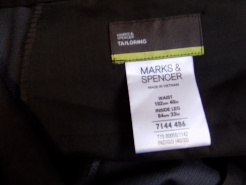mens MARKS & SPENCER INDIGO SIZE 48"M CHEST 40" WAIST 33" LEG - 第 12/12 張圖片