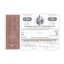 Georgia Pacific Bond Certificate // $25,000 // Brown // 1970s