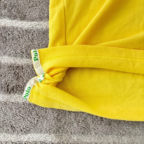 Polo Ralph Lauren Polo Shirt Boys 2XL Yellow Big Pony Logo #3 Short Sleeve - Picture 7 of 12