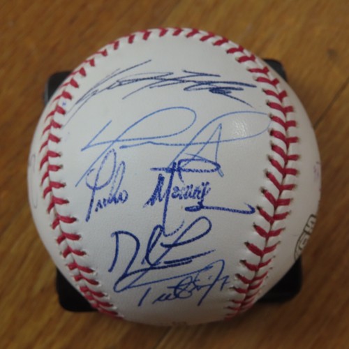 19 2004 World Series RED SOX signed Baseball RAMIREZ ORTIZ MARTINEZ WAKEFIELD - Picture 6 of 8