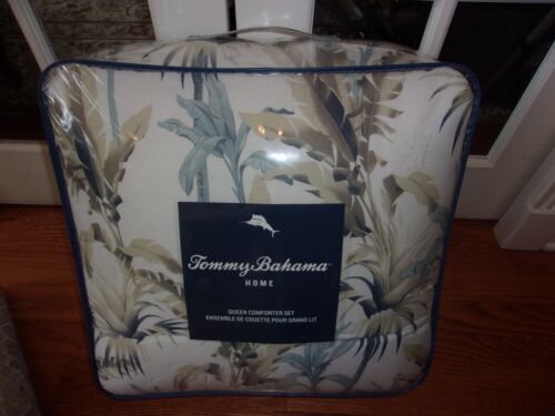 NIP Tommy Bahama Catalina Tropical Pattern Queen Comforter & Shams Set 3pc
