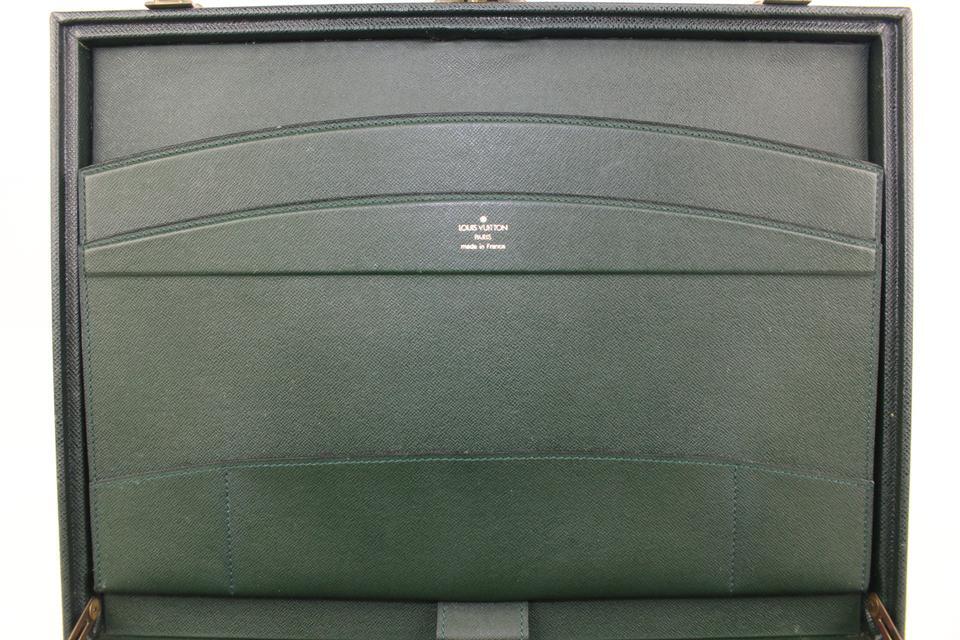 Louis Vuitton Green Taiga Diplomat Briefcase Hard Trunk 7L815a | eBay