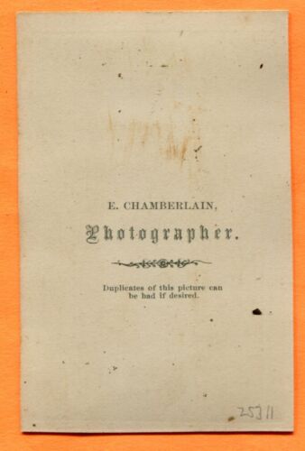 CDV Old Orchard, ME, Portrait of a Young Man, by Chamberlain, ca 1870 Backstamp - Picture 2 of 3