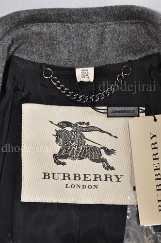 Authentic BNWD BURBERRY Cashmere/Wool Coat Womens AU10/US8/EU 42 IN Mid Grey - Picture 6 of 16