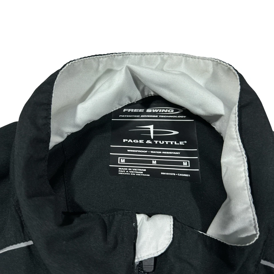 Cortavientos de golf Page & Tuttle Columbia Edgewater media cremallera talla mediana negra Foto 4 de 4