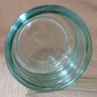 Vintage Horizontal Ribbed Green Glass Round Industrial-Look Decorative Bowl-Rare — photo 3