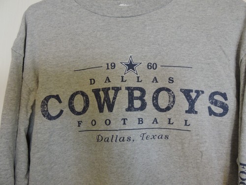 Dallas Cowboys Vintage grey long sleeve made in USA 1960 Size M - Picture 2 of 6