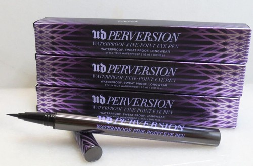 URBAN DECAY PERVERSION WATERPROOF FINE-POINT EYE PEN BLACK 0.03 OZ NWB LOT OF 3
