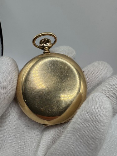 Antique Swiss Pocket Watch Fleurus Geneve Chronograph Gold Plated Case - Picture 7 of 22