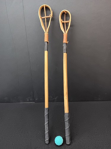 SCHÖNE 31"-30" HANDGEFERTIGTE INDIANER INDIANER STOCK BALL STÖCKE MIT BALL