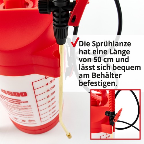 Drucksprüher Gartenspritze 5 Liter 3 bar Hand Dünger Spritze Pump Sprüh Flasche - Bild 4 von 12