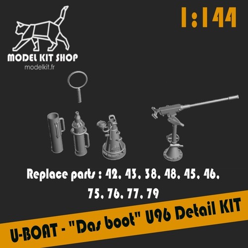 1:144 - U-BOAT "Das Boot" U96 - Detail KIT by Modelkit.fr for REVELL 05676 - Photo 3/10